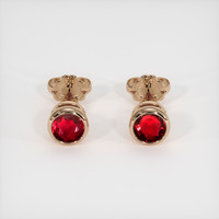 2.12 Ct.Tw. Ruby Earrings, 14K Rose Gold 1
