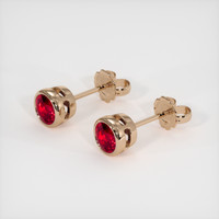 <span>1.10</span>&nbsp;<span class="tooltip-light">Ct.Tw.<span class="tooltiptext">Total Carat Weight</span></span> Ruby Earrings, 14K Rose Gold 2