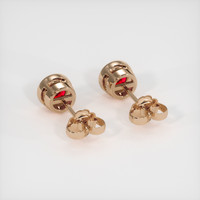 <span>1.10</span>&nbsp;<span class="tooltip-light">Ct.Tw.<span class="tooltiptext">Total Carat Weight</span></span> Ruby Earrings, 14K Rose Gold 4