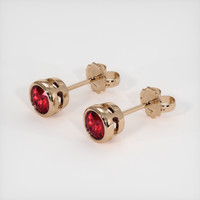2.05 Ct.Tw. Ruby Earrings, 14K Rose Gold 2