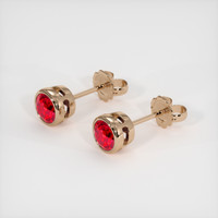 <span>1.39</span>&nbsp;<span class="tooltip-light">Ct.Tw.<span class="tooltiptext">Total Carat Weight</span></span> Ruby Earrings, 14K Rose Gold 2