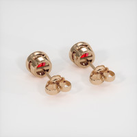 2.65 Ct.Tw. Ruby Earrings, 14K Rose Gold 4