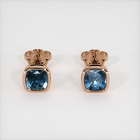 <span>1.55</span>&nbsp;<span class="tooltip-light">Ct.Tw.<span class="tooltiptext">Total Carat Weight</span></span> Sapphire Earrings, 14K Rose Gold 1