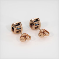 <span>1.55</span>&nbsp;<span class="tooltip-light">Ct.Tw.<span class="tooltiptext">Total Carat Weight</span></span> Sapphire Earrings, 14K Rose Gold 4