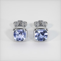 <span>2.95</span>&nbsp;<span class="tooltip-light">Ct.Tw.<span class="tooltiptext">Total Carat Weight</span></span> Sapphire Earrings, 14K White Gold 1