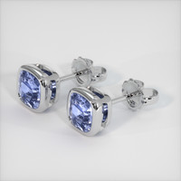 <span>2.95</span>&nbsp;<span class="tooltip-light">Ct.Tw.<span class="tooltiptext">Total Carat Weight</span></span> Sapphire Earrings, 14K White Gold 2