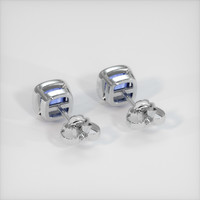2.53 Ct.Tw. Blue Sapphire Earrings, 14K White Gold 4