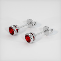 <span>1.14</span> <span class="tooltip-light">Ct.Tw.<span class="tooltiptext">Total Carat Weight</span></span> Ruby Earrings, 14K White Gold 2
