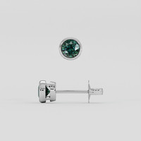 <span>1.14</span>&nbsp;<span class="tooltip-light">Ct.Tw.<span class="tooltiptext">Total Carat Weight</span></span> Bluish Green Sapphire Earrings, 14K White Gold 2
