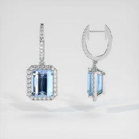 1.92 Ct.Tw. Gemstone Earrings, 14K White Gold 2