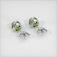 <span>1.92</span> <span class="tooltip-light">Ct.Tw.<span class="tooltiptext">Total Carat Weight</span></span> Green Peridot Earrings, 14K White Gold 4