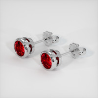 <span>3.07</span>&nbsp;<span class="tooltip-light">Ct.Tw.<span class="tooltiptext">Total Carat Weight</span></span> Ruby Earrings, 14K White Gold 2