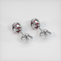<span>0.85</span>&nbsp;<span class="tooltip-light">Ct.Tw.<span class="tooltiptext">Total Carat Weight</span></span> Ruby Earrings, 14K White Gold 4