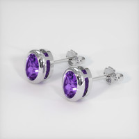 1.62 Ct.Tw. Gemstone Earrings, 14K White Gold 2