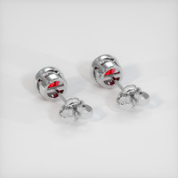 2.65 Ct.Tw. Ruby Earrings, 14K White Gold 4