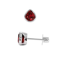 2.20 Ct.Tw. Ruby Earrings, 14K White Gold 2