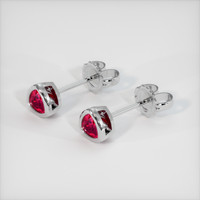 <span>0.61</span>&nbsp;<span class="tooltip-light">Ct.Tw.<span class="tooltiptext">Total Carat Weight</span></span> Ruby Earrings, 14K White Gold 2
