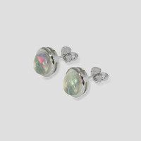 <span>2.65</span> <span class="tooltip-light">Ct.Tw.<span class="tooltiptext">Total Carat Weight</span></span> Multi Color Opal Earrings, 18K White Gold 3