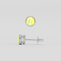<span>1.66</span> <span class="tooltip-light">Ct.Tw.<span class="tooltiptext">Total Carat Weight</span></span> Greenish Yellow Chrysoberyl Earrings, 18K White Gold 1
