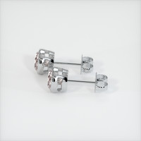 4.25 Ct.Tw. Pink Sapphire Earrings, 18K White Gold 3