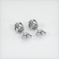 4.25 Ct.Tw. Pink Sapphire Earrings, 18K White Gold 4