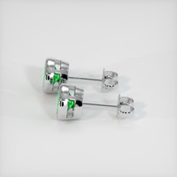 2.91 Ct.Tw. Emerald Earrings, 18K White Gold 3