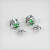 2.91 Ct.Tw. Emerald Earrings, 18K White Gold 4
