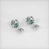 <span>1.64</span>&nbsp;<span class="tooltip-light">Ct.Tw.<span class="tooltiptext">Total Carat Weight</span></span> Emerald Earrings, 18K White Gold 4