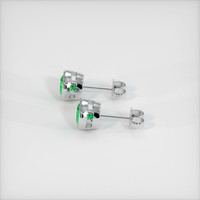 <span>1.66</span>&nbsp;<span class="tooltip-light">Ct.Tw.<span class="tooltiptext">Total Carat Weight</span></span> Emerald Earrings, 18K White Gold 3