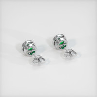 <span>1.66</span>&nbsp;<span class="tooltip-light">Ct.Tw.<span class="tooltiptext">Total Carat Weight</span></span> Emerald Earrings, 18K White Gold 4