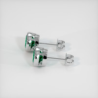 <span>1.56</span>&nbsp;<span class="tooltip-light">Ct.Tw.<span class="tooltiptext">Total Carat Weight</span></span> Emerald Earrings, 18K White Gold 3