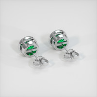 <span>1.56</span>&nbsp;<span class="tooltip-light">Ct.Tw.<span class="tooltiptext">Total Carat Weight</span></span> Emerald Earrings, 18K White Gold 4