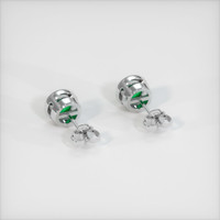 <span>1.63</span>&nbsp;<span class="tooltip-light">Ct.Tw.<span class="tooltiptext">Total Carat Weight</span></span> Emerald Earrings, 18K White Gold 4