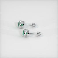 <span>2.73</span>&nbsp;<span class="tooltip-light">Ct.Tw.<span class="tooltiptext">Total Carat Weight</span></span> Emerald Earrings, 18K White Gold 3