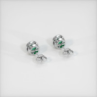 <span>2.73</span>&nbsp;<span class="tooltip-light">Ct.Tw.<span class="tooltiptext">Total Carat Weight</span></span> Emerald Earrings, 18K White Gold 4