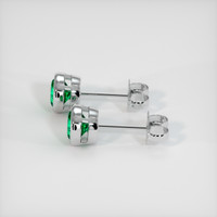 <span>0.75</span>&nbsp;<span class="tooltip-light">Ct.Tw.<span class="tooltiptext">Total Carat Weight</span></span> Emerald Earrings, 18K White Gold 3