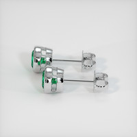 <span>0.62</span>&nbsp;<span class="tooltip-light">Ct.Tw.<span class="tooltiptext">Total Carat Weight</span></span> Emerald Earrings, 18K White Gold 3