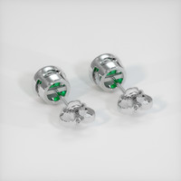 <span>0.62</span>&nbsp;<span class="tooltip-light">Ct.Tw.<span class="tooltiptext">Total Carat Weight</span></span> Emerald Earrings, 18K White Gold 4