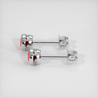 <span>1.14</span> <span class="tooltip-light">Ct.Tw.<span class="tooltiptext">Total Carat Weight</span></span> Ruby Earrings, 18K White Gold 3