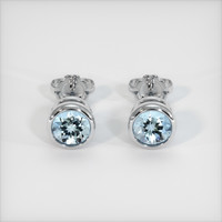 1.79 Ct.Tw. Gemstone Earrings, 18K White Gold 1