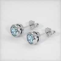 1.79 Ct.Tw. Gemstone Earrings, 18K White Gold 2