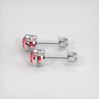 2.65 Ct.Tw. Ruby Earrings, 18K White Gold 3
