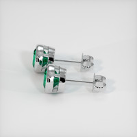 <span>1.43</span>&nbsp;<span class="tooltip-light">Ct.Tw.<span class="tooltiptext">Total Carat Weight</span></span> Emerald Earrings, 18K White Gold 3