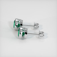 2.73 Ct.Tw. Emerald Earrings, 18K White Gold 3
