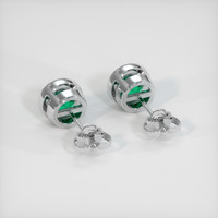 <span>1.43</span>&nbsp;<span class="tooltip-light">Ct.Tw.<span class="tooltiptext">Total Carat Weight</span></span> Emerald Earrings, 18K White Gold 4