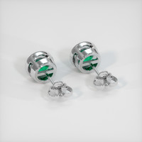 2.73 Ct.Tw. Emerald Earrings, 18K White Gold 4