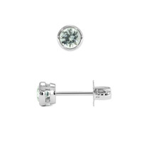 0.45 Ct.Tw. Gemstone Earrings, 18K White Gold 2