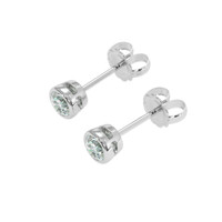 0.45 Ct.Tw. Gemstone Earrings, 18K White Gold 3