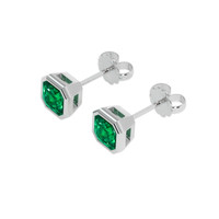 1.74 Ct.Tw. Emerald Earrings, 18K White Gold 3