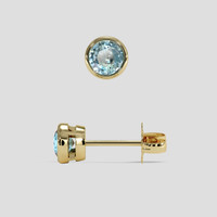 <span>1.13</span> <span class="tooltip-light">Ct.Tw.<span class="tooltiptext">Total Carat Weight</span></span> Bi Color Sapphire Earrings, 14K Yellow Gold 2